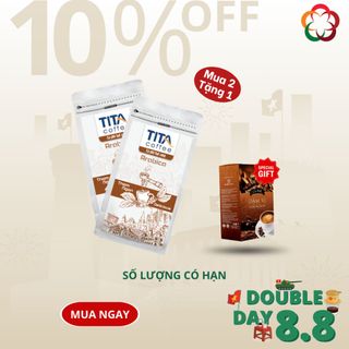 TITA Coffee - TẶNG 01 Hộp Cà Phê Hòa Tan Ore Coffee 3in1 Đậm Vị Khi Mua Combo 02 Túi Cà Phê Hạt Rang Arabica 500gr