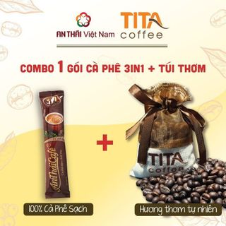 AnThái Café - Combo Túi thơm Cà phê và 1 Gói Cà Phê Sữa 3 Trong 1 An Thái (18gr)
