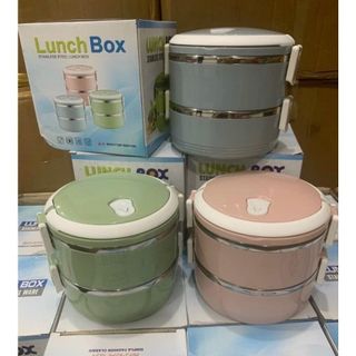Hộp cơm 2 tầng lúa mạch Lunch Box Stainless Steel Ware 1.4L
