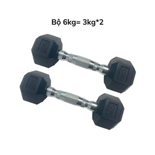 Bộ Tạ Tay Lục Giác Bọc Cao Su 4Kg - 20Kg, Tạ Tay Tập Gym & Yoga Thể Hình Thể Thao Tại Nhà