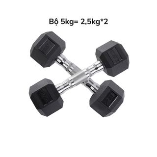 Bộ Tạ Tay Lục Giác Bọc Cao Su 4Kg - 20Kg, Tạ Tay Tập Gym & Yoga Thể Hình Thể Thao Tại Nhà