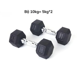 Bộ Tạ Tay Lục Giác Bọc Cao Su 4Kg - 20Kg, Tạ Tay Tập Gym & Yoga Thể Hình Thể Thao Tại Nhà