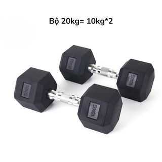 Bộ Tạ Tay Lục Giác Bọc Cao Su 4Kg - 20Kg, Tạ Tay Tập Gym & Yoga Thể Hình Thể Thao Tại Nhà