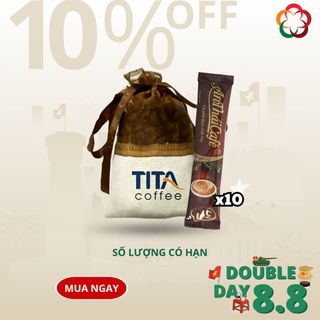 AnTháiCafé - Combo Túi thơm Cà phê và 10 Gói Cà Phê Sữa 3 Trong 1 An Thái (10 gói x 18gr)