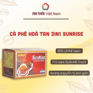 AnTháiCafé - Cà phê 3in1 Sunrise Hương Thơm Đặc Trưng (20 gói x 18gr)