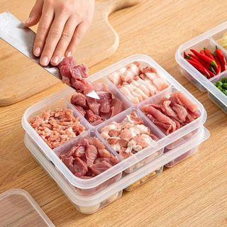 Hộp đựng thực phẩm 6 ngăn trong suốt