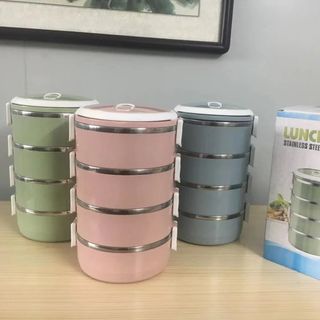 Hộp cơm 4 tầng lúa mạch Lunch Box Stainless Steel Ware 2800ml
