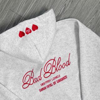 Áo khoác nữ thun nỉ dày mịn,nón rộng 2 lớp BAD BLOOD