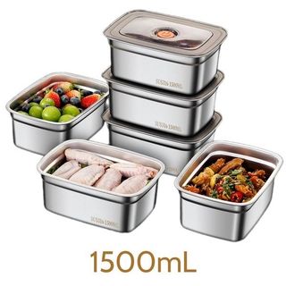 Hộp inox 304 NẮP hút chân không SUS316 1500ML