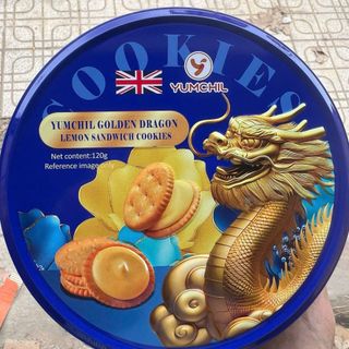 Bánh Quy Kẹp Vị Chanh Rồng Vàng Yumchil Date 30/10/2025 (Thùng 24 Hộp x 120gr)