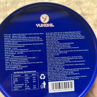 Bánh Quy Kẹp Vị Chanh Rồng Vàng Yumchil Date 30/10/2025 (Thùng 24 Hộp x 120gr)