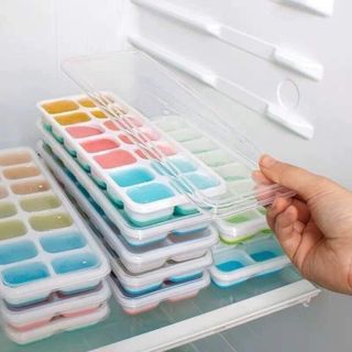 Khay đá 14 ô silicon có nắp đậy