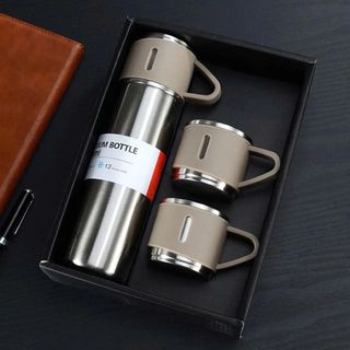 BÌNH GIỮ NHIỆT KÈM 2 LY INOX CAO CẤP