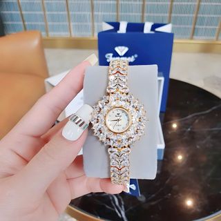 ĐỒNG HỒ NỮ CHÍNH HÃNG FUNMEI F2072 ĐÍNH ĐÁ PHA LÊ FULLBOX TEM GOLD