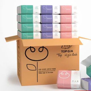 Thùng 30 gói giấy 3 màu Top Gia 300 tờ