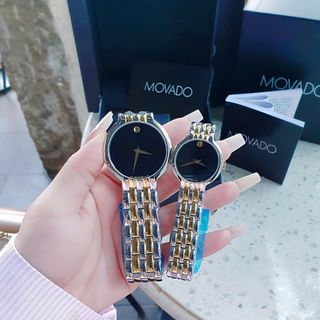 ĐỒNG HỒ NAM NỮ CAO CẤP MODAĐÔ VETURI DÂY THÉP MẶT ĐEN