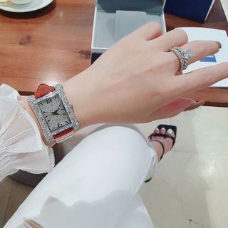 SET ĐỒNG HỒ NỮ CHÍNH HÃNG FUNMEI F2076 DA MẶT CN SILVER FULLBOX TEM