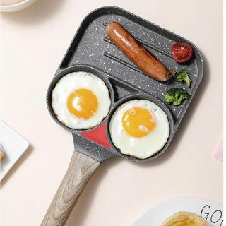 CHẢO CHỐNG DÍNH 3 NGĂN CÁN GỖ