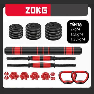 Bộ tạ đa năng Tạ tay lắp ghép kèm đòn tạ 10kg - 20kg -30kg -40kg tập gym tại nhà - SP051