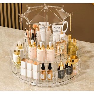 Khay đựng đồ trang điểm xoay ô dù