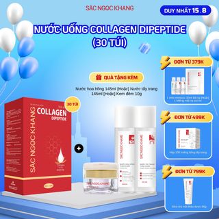 Nước Uống Collagen Dipeptide Sắc Ngọc Khang [Hộp 30 Túi] TẶNG 1 Trong 3 Món Bất Kỳ