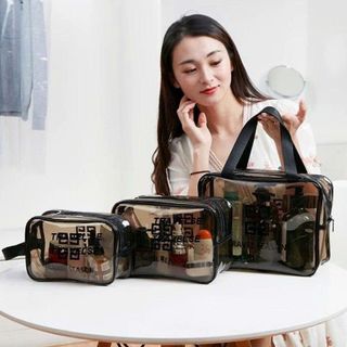 SET 3 TÚI TRONG SUỐT ĐỰNG MỸ PHẨM