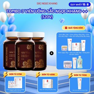 COMBO 03 Viên Uống Sắc Ngọc Khang ++ [Hộp 120 Viên] TẶNG 1 trong 2 COMBO tặng kèm