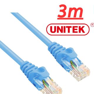 Dây cáp mạng Cat6 có đầu giắc C18133BL-3M Unitek xanh