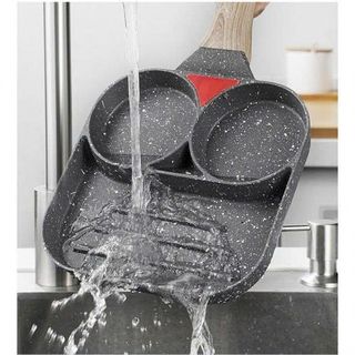 CHẢO CHỐNG DÍNH 3 NGĂN CÁN GỖ