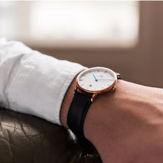ĐỒNG HỒ NAM NỮ CAO CẤP DANIEL W DAPPER DÂY DA KIM XANH FULLBOX TEM