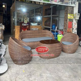 bộ sofa trứng mây nhựa tròn sofa mây nhựa cao cấp giá rẻ