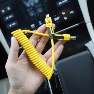 CÁP SẠC NHANH 65W 4 TRONG 1 LÒ XO DÂY DÀI 1,5M