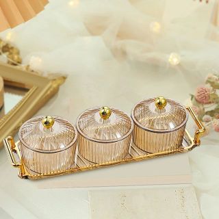 Khay mứt nhựa Tròn set 3 cái