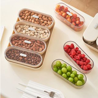 Khay mứt nhựa dài Set 4