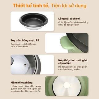 NỒI LẨU ĐIỆN 3.5L KÈM XỬNG HẤP COMET CM7739