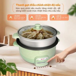 NỒI LẨU ĐIỆN 3.5L KÈM XỬNG HẤP COMET CM7739