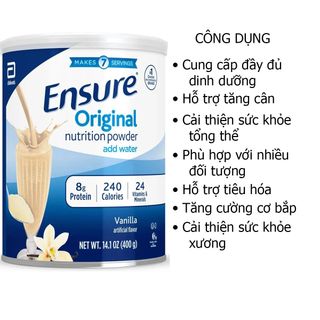 Sữa Bột Ensure 400g Giá Bao Nhiêu