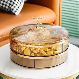 Khay mứt 2 tầng tròn