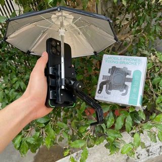 Kẹp điện thoại gắn xe máy kèm ô che nắng mưa điều chỉnh 360 độ