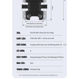 Kẹp điện thoại gắn xe máy kèm ô che nắng mưa điều chỉnh 360 độ