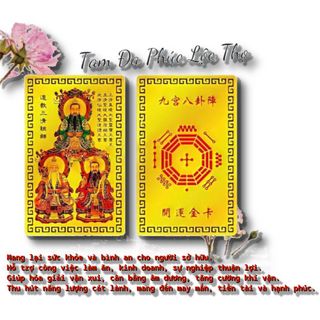 Kim bài Tam Đa Phúc Lộc Thọ - Đã Gia Trì
