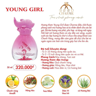 Nước Hoa Trẻ Em Charme Young Girl 30ml (Full Vat)