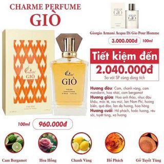Nước Hoa Nam Charme Giò 100ml (Full Vat)