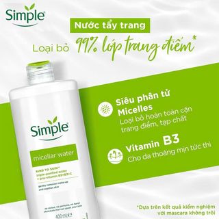 Tẩy Trang Simple 400ml (Full Vat)