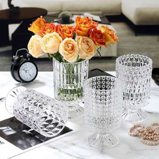 BÌNH CẮM HOA THỦY TINH 19CM DECOR CHÂU ÂU