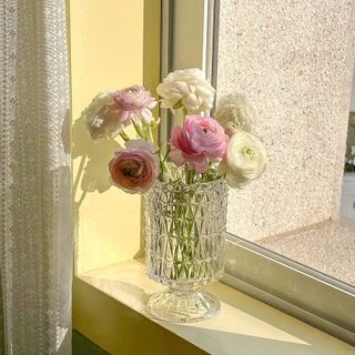 BÌNH CẮM HOA THỦY TINH 19CM DECOR CHÂU ÂU