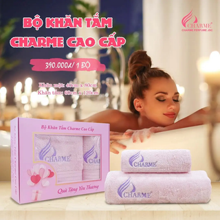 Bộ Khăn Tắm Charme Cao Cấp Từ Sợi Tre (Full Vat)