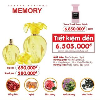 Nước Hoa Charme Memory 100ml (Full Vat)