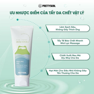 Tẩy Da Chết Rau Má Jeju Cica Pretty Skin 150ml (Full Vat)
