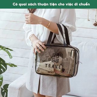 Túi Đựng Mỹ Phẩm Trong Suốt - Túi Đựng Đồ Trang Điểm, Túi Du Lịch Trong Suốt Chống Thấm Nước Chất Liệu Nhựa PVC - HL122